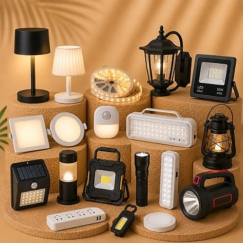 Indoor, outdoor, emergency, and camping lighting