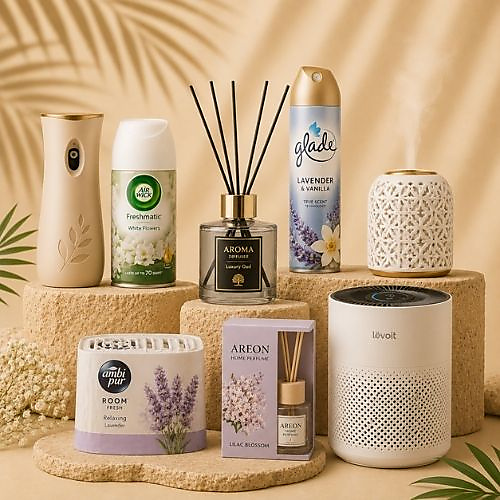 Various air fresheners and air purifiers