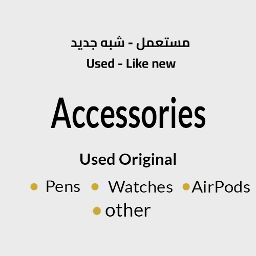 Accessories, AirPods, Watches, and Pens. Used