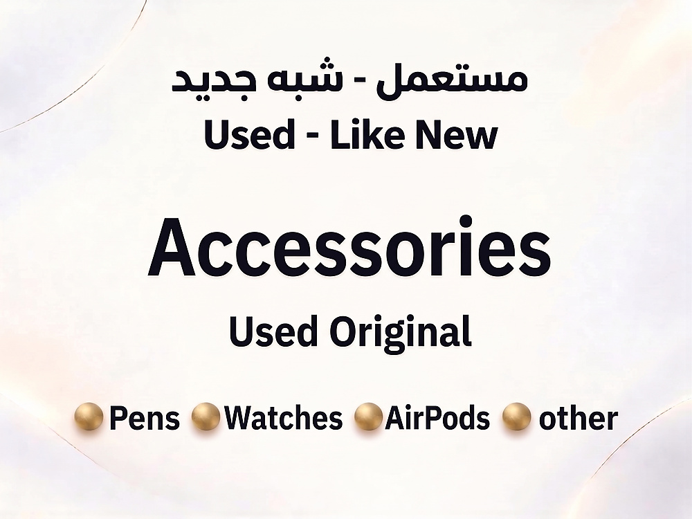 Accessories, AirPods, Watches, and Pens. Used