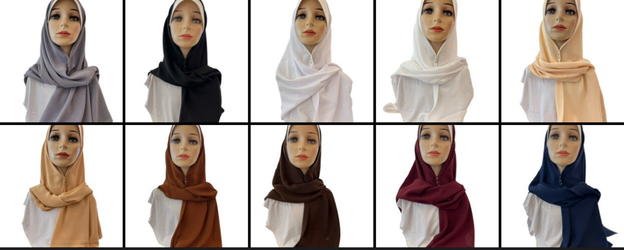 Chiffon Square With Tagtag Frontlock