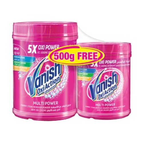Vanish Oxi Action Multi Power Fabric stain remover 1 Kilo+ 500 GM
