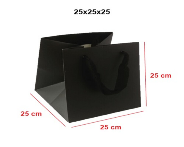 Black square bag, size 25, pack of 10 pieces