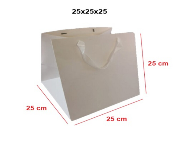 White square bag, size 25, pack of 10 pieces