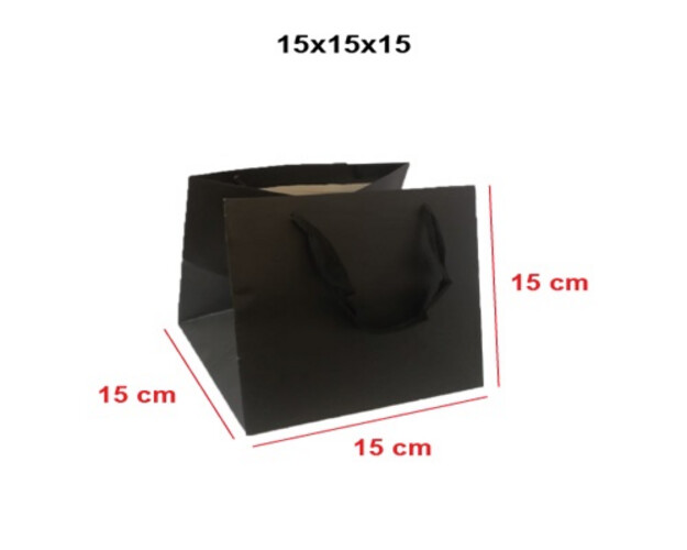 Black square bag, size 15, pack of 10 pieces