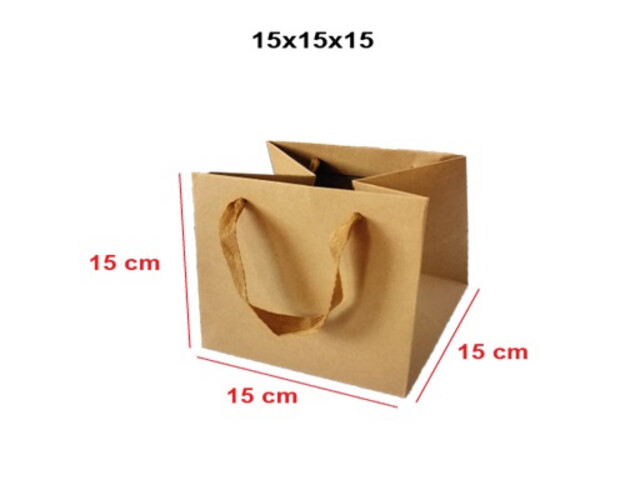 Kraft square bag, size 15, pack of 10 pieces