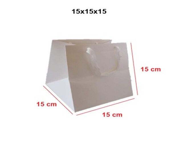 White square bag, size 15, pack of 10 pieces