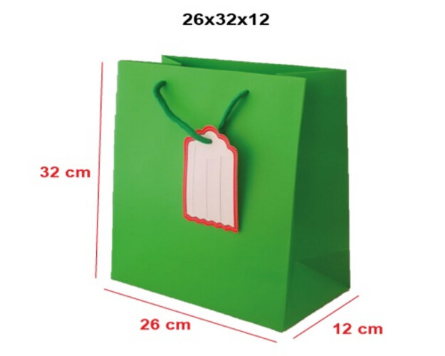 Green card bag M pack of 10 pieces
