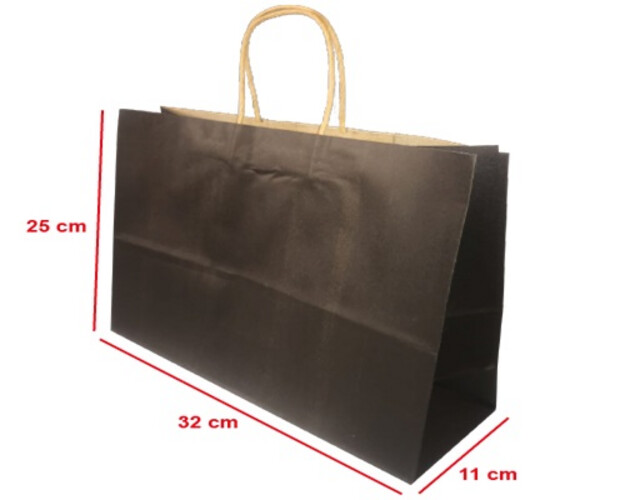 Black Rectangular Handbag Size S Pack of 10