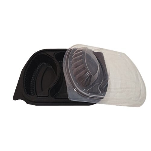 Microwave Container 2 Compartment 10 Pieces W/L