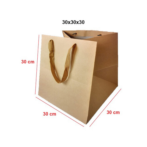 Brown square bag, size 30, pack of 10 pieces