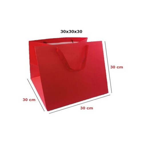 Red square bag, size 30, pack of 10 pieces