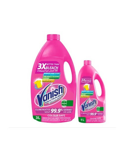 Vanish Fabric stain remover Multi Use 3 Liter + 1 Liter