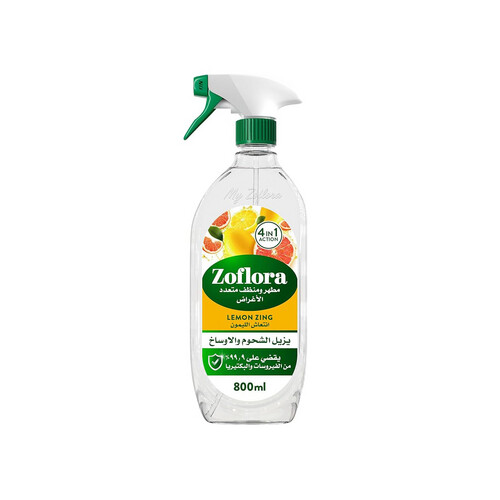 Zoflora Multi-Purpose Disinfectant Spray, Refreshing Lemon Scent, 800ml