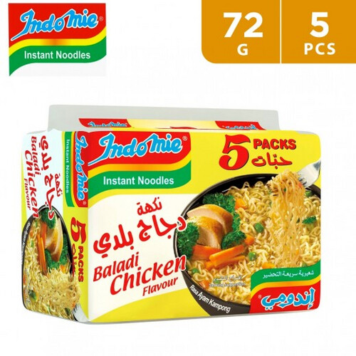 اندومي نودلز الدجاج سريعة التحضير 5 × 72 جم