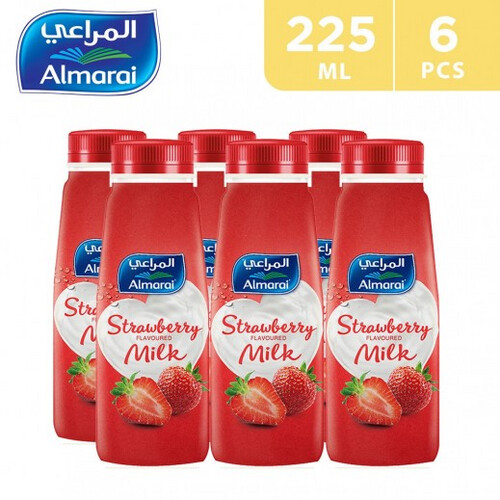 ALMARAI STRAWBERRY FLAVOURED MILK DRINK 6 X 225 ML