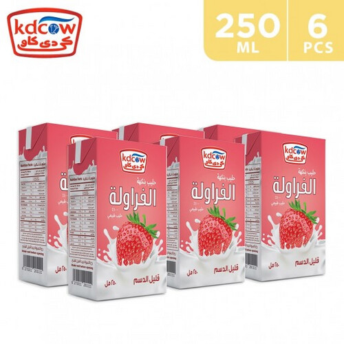 KDCOW LONG LIFE STRAWBERRY MILK 6X250 ML