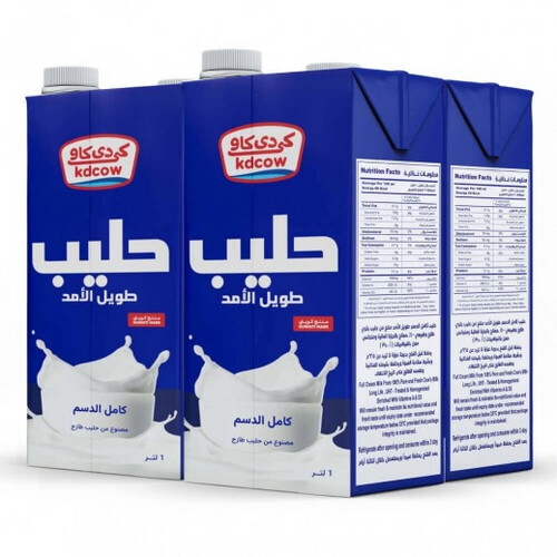 KDCOW LONG LIFE FULL CREAM MILK 4 X 1 L