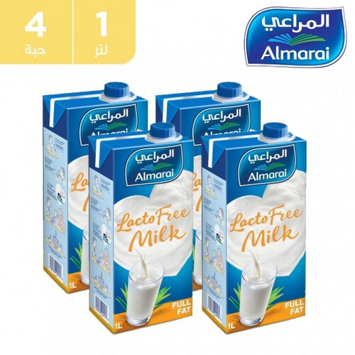 ALMARAI UHT LACTOSE FREE FULL FAT MILK 4 X 1 L