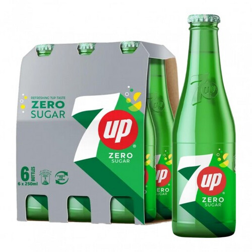 7UP DIET BOTTLE 6 X 250 ML
