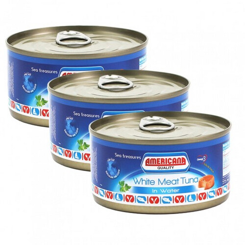 أمريكانا - لحم التونة الأبيض في ماء 3×185 جم
