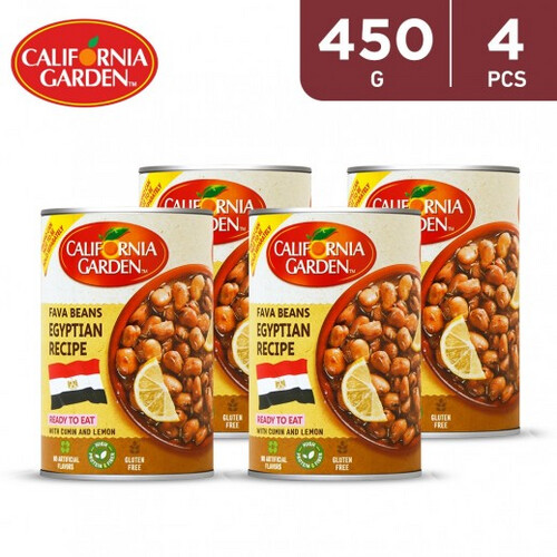 حدائق كاليفورنيا - فول مدمس بالخلطة المصرية علبة 4 × 450 جم