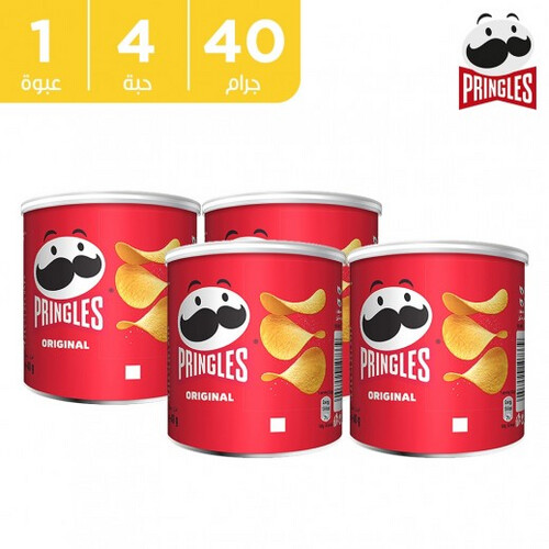 برنجلز – بطاطا شيبس الأصلي 4 × 40 جم