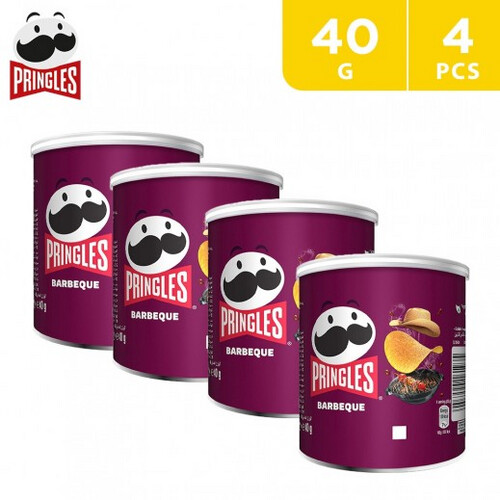 برينجلز - رقائق البطاطس بالباربيكيو 4 × 40 جم