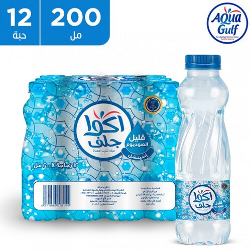 AQUA GULF ESSENTIAL LOW SODIUM DRINKING WATER 12 X 200 ML