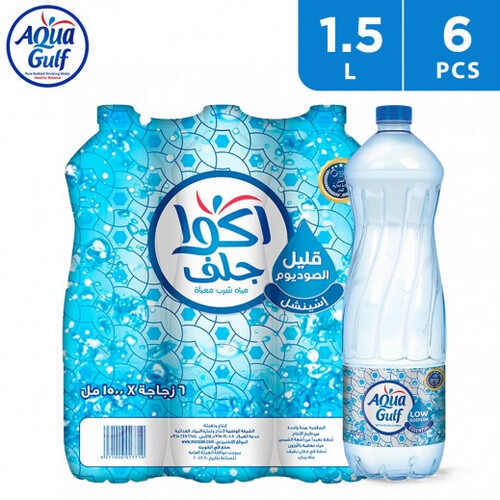 AQUA GULF ESSENTIAL LOW SODIUM DRINKING WATER 6 X 1.5 L