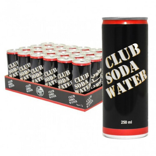 CLUB SODA WATER CAN 24 X 250 ML