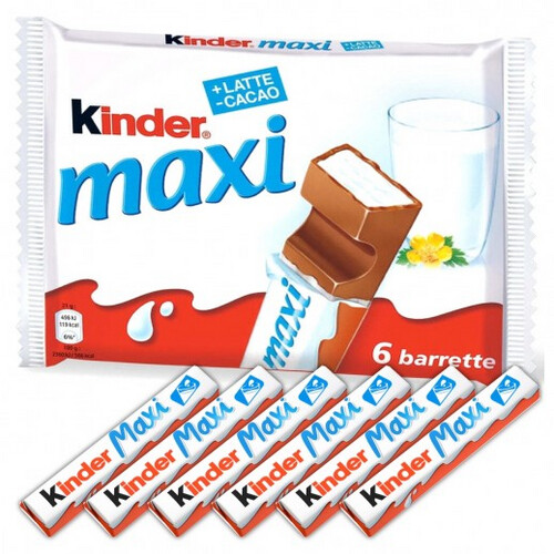 كيندر - لوح شوكولاتة ماكسي مع حشوة بالحليب 6 × 21 جم
