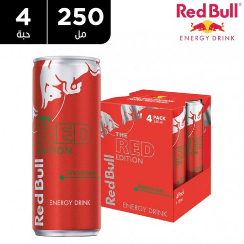 Red Bull Red Edition Watermelon Energy Drink - 4 x 250 ml