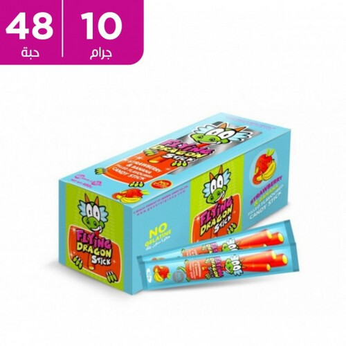 فلاينج دراجون - حلوى بنكهة الفراولة والموز 48 × 10 جم