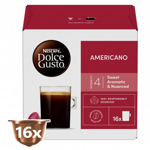 نسكافيه دولتشي جوستو - قهوة أمريكانو الحلوة العطرية 136 جم 16 كبسولة