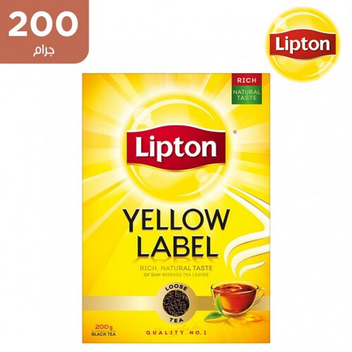 ليبتون - شاي أسود العلامة الصفراء 200 جم