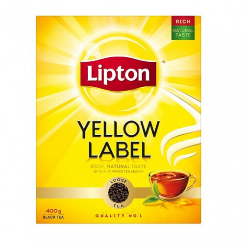 ليبتون شاي العلامة الصفراء الأسود خرز 400 جم