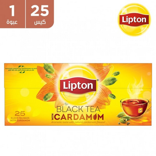 ليبتون - شاي أسود بنكهة الهيل 25 كيس