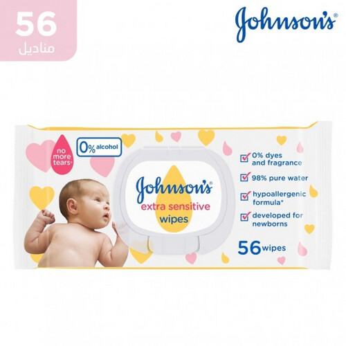 جونسون مناديل مبللة للأطفال 56 حبة