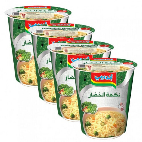 إندومي كوب نودلز بنكهة الخضار 4 × 62 جم