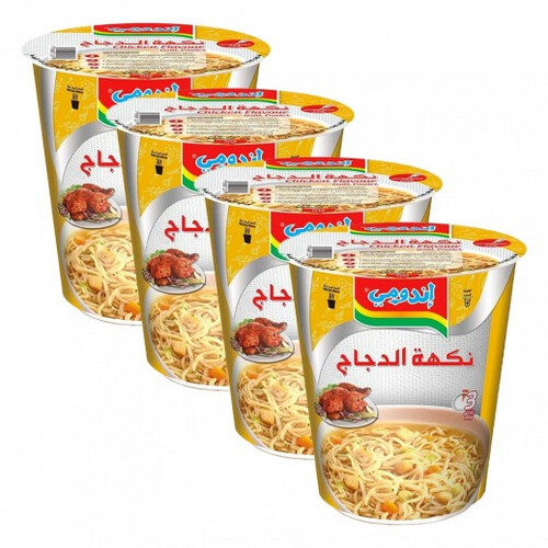 إندومي كوب نودلز بنكهة الدجاج 4 × 62 جم