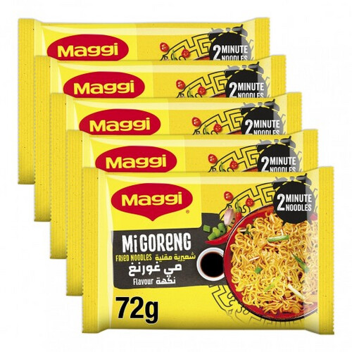 ماجي - شعيريّة مقليّة بنكهة مي غورنغ تجهز خلال دقيقتين (5 × 72 جم)