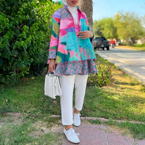 قميص قطن جميل بألوان زاهية