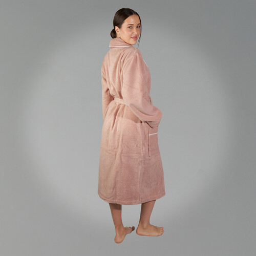 روب مايكرو قطن 100% وردي ( نسيج تيري فاخر )