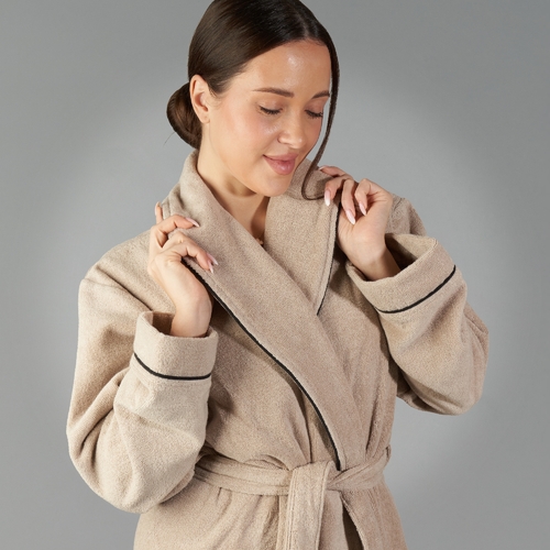 روب مايكرو قطن 100% بيج( نسيج تيري فاخر )