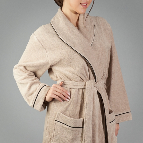 روب مايكرو قطن 100% بيج( نسيج تيري فاخر )