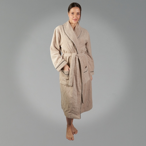 روب مايكرو قطن 100% بيج( نسيج تيري فاخر )