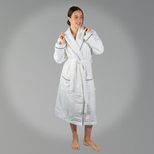 روب مايكرو قطن 100% اوف وايت ( نسيج تيري فاخر )