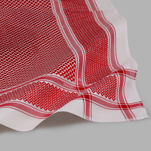 شماغ ديفان انجليزي احمر Divan English Shemagh RED