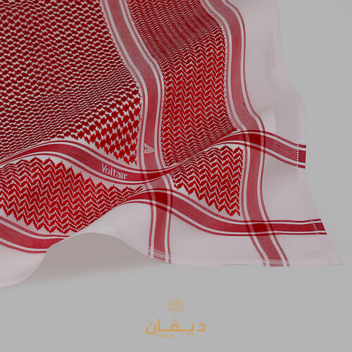 شماغ فولتير انجليزي احمر VOLTAIR ENGLISH RED